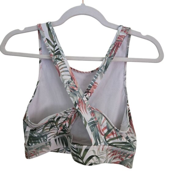 Mono B Palm Print Legging Sports Bra Set Pink Green Size L - Picture 7 of 13